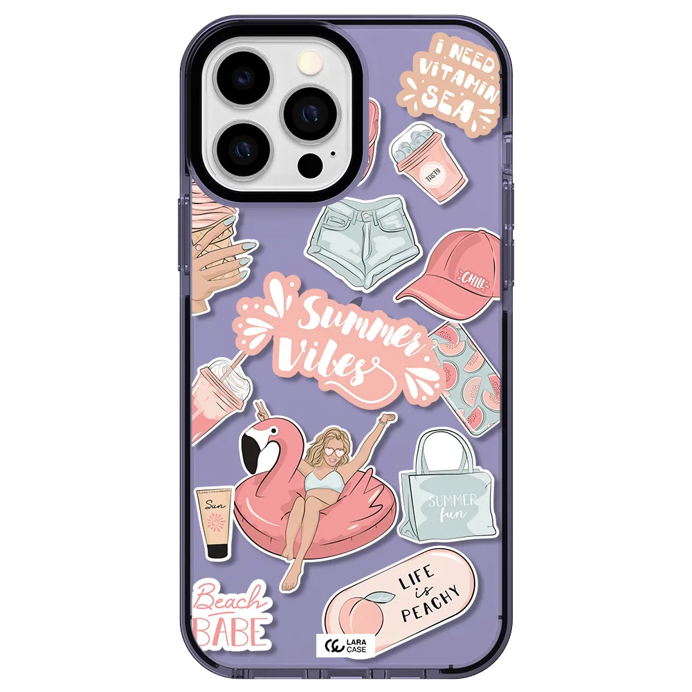 Summer Vibes Sticker Apple iPhone 13 Pro Max impact Lilac Case