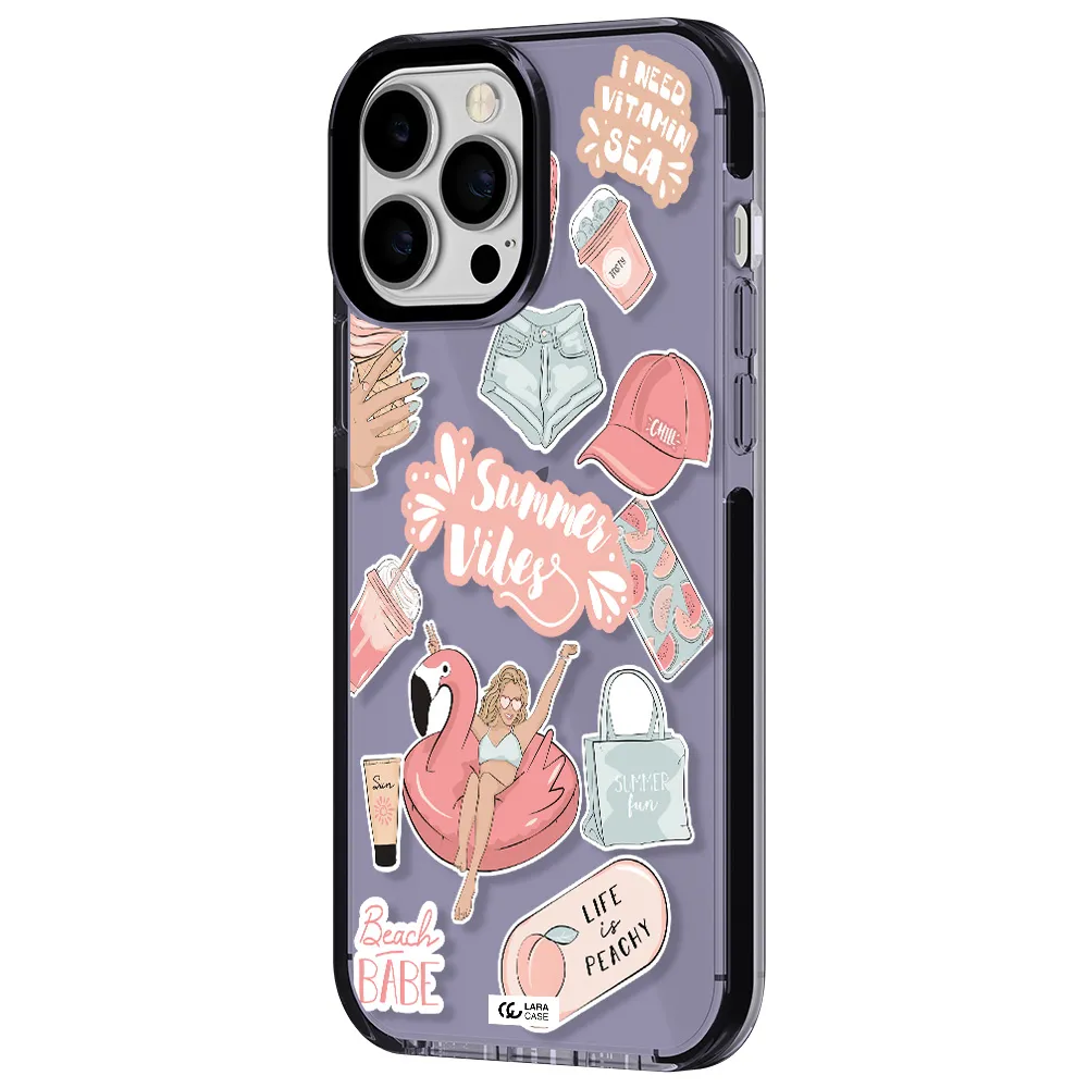 Summer Vibes Sticker Apple iPhone 13 Pro Max impact Lilac Case