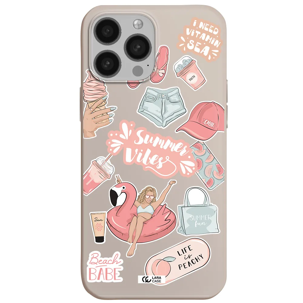 Summer Vibes Sticker Apple iPhone 13 Pro Silicone Stone Case