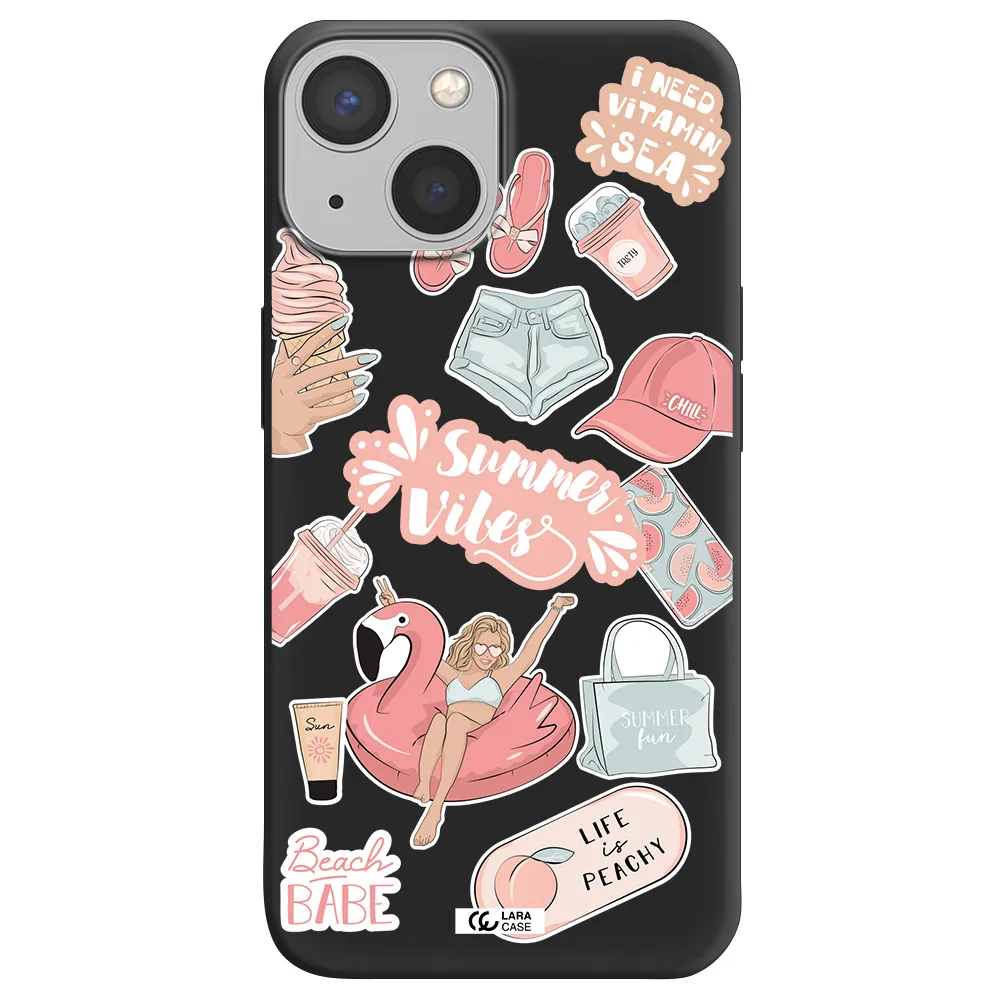 Summer Vibes Sticker Apple iPhone 13 Silicone black Case
