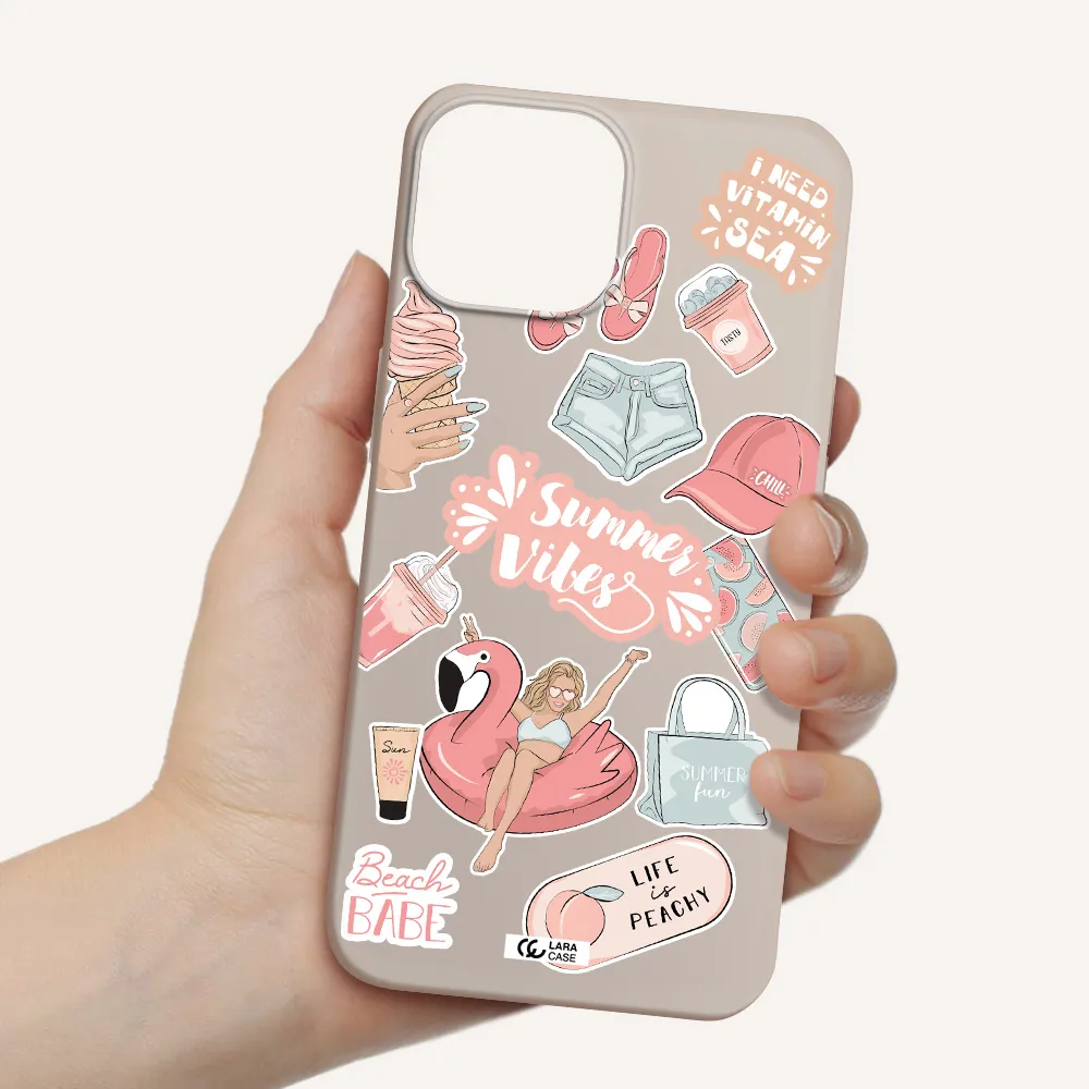 Summer Vibes Sticker Apple iPhone 13 Silicone Stone Case