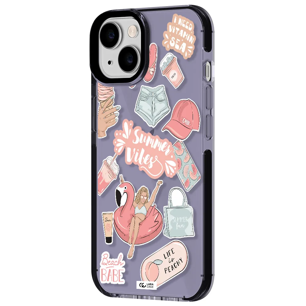 Summer Vibes Sticker Apple iPhone 14 impact Lilac Case