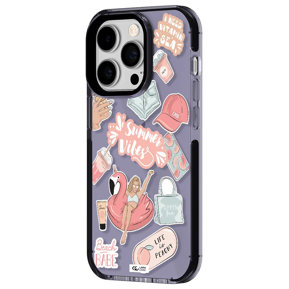 Summer Vibes Sticker Apple iPhone 14 pro impact Lilac Case