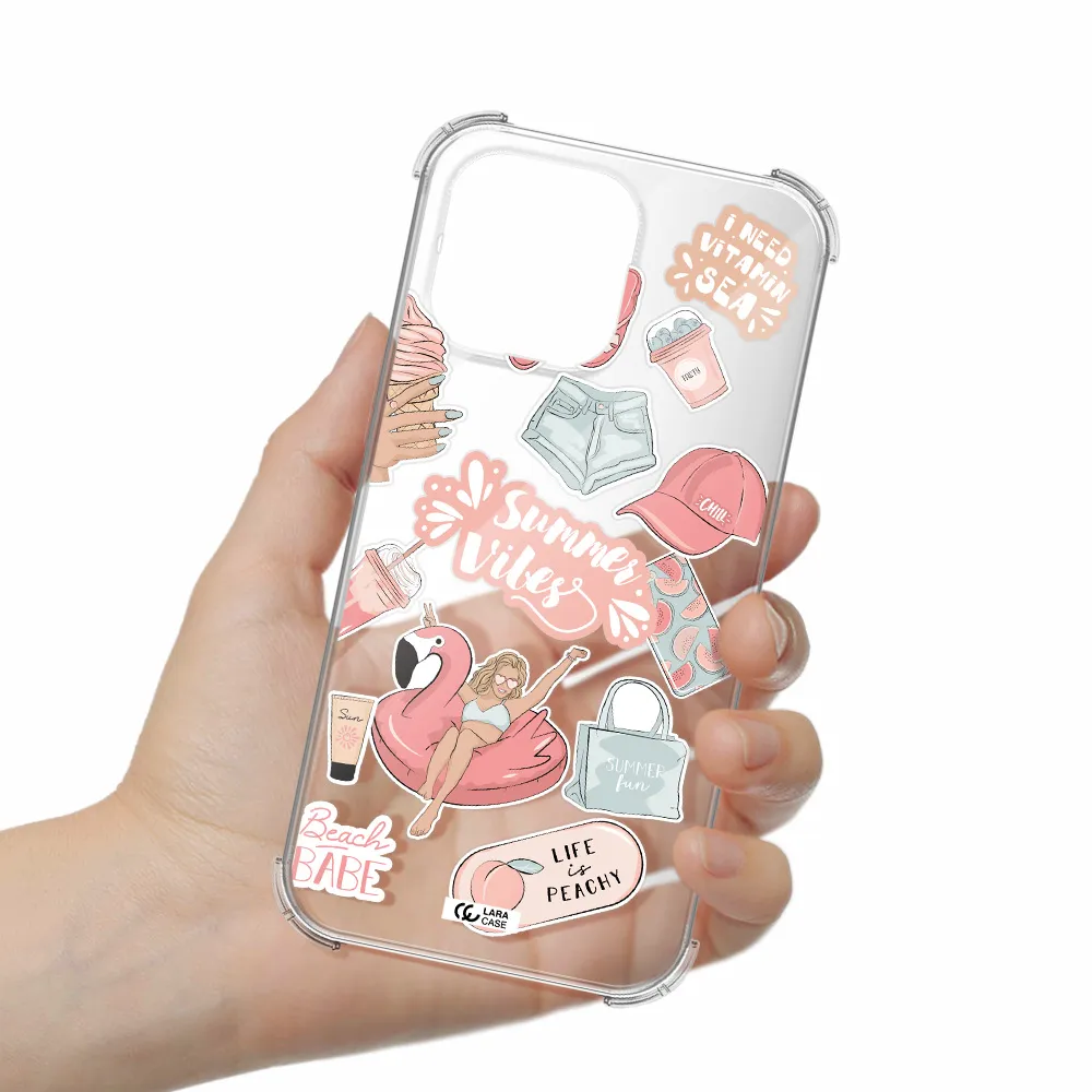 Summer Vibes Sticker Apple iPhone 14 pro max Clear PC Case