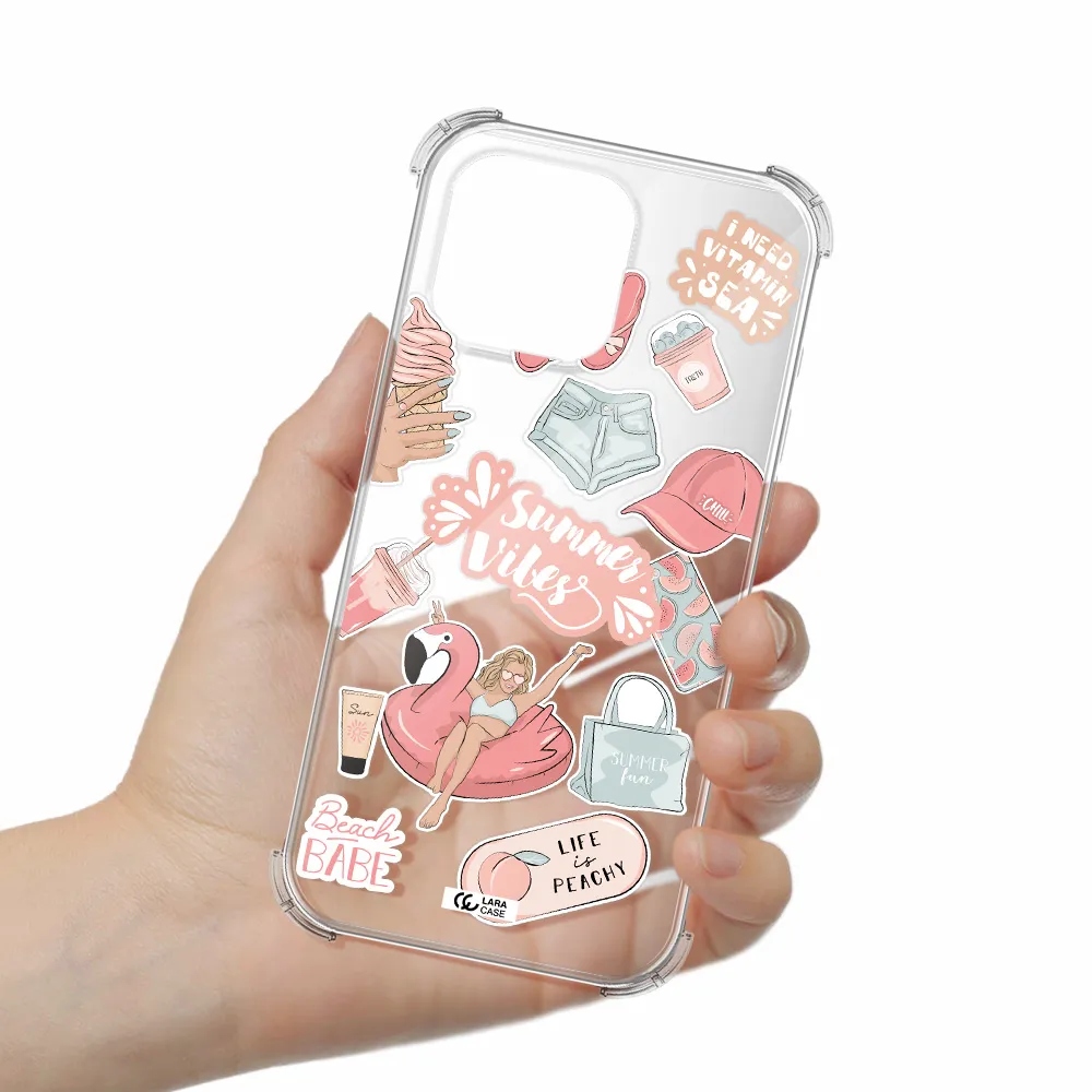 Summer Vibes Sticker Apple Iphone 16 Pro Max Clear Pc Case