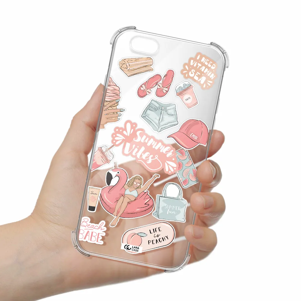 Summer Vibes Sticker Apple iPhone 6 Clear PC Case