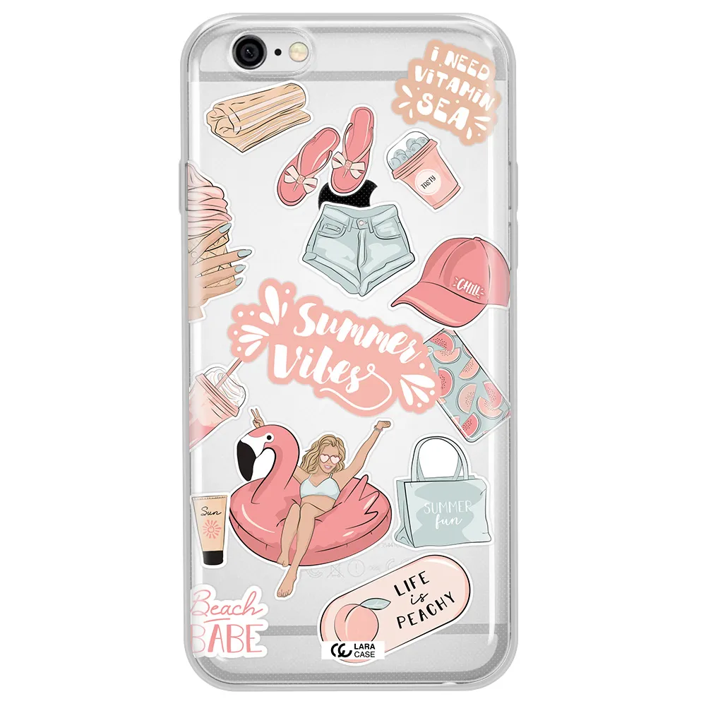 Summer Vibes Sticker Apple iPhone 6 Clear TPU Case