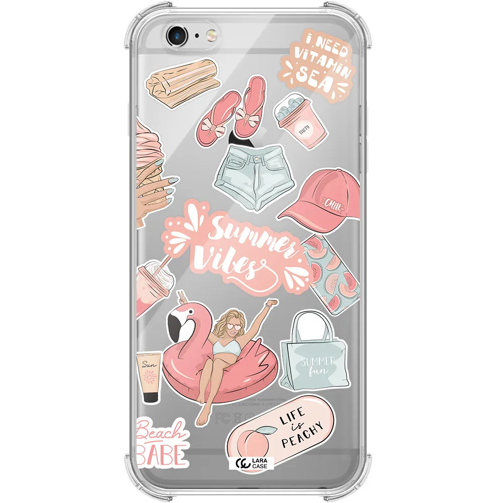 Summer Vibes Sticker Apple iPhone 6 plus Clear PC Case