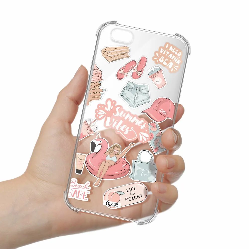 Summer Vibes Sticker Apple iPhone 6 plus Clear PC Case