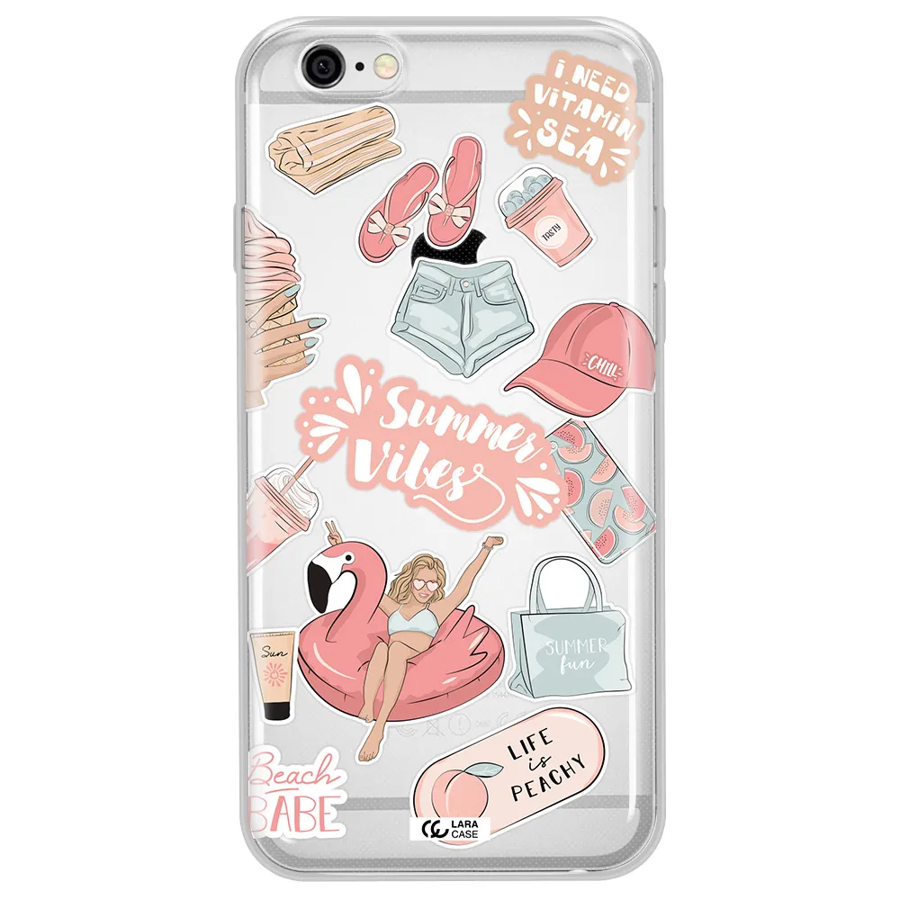 Summer Vibes Sticker Apple iPhone 6 plus Clear TPU Case