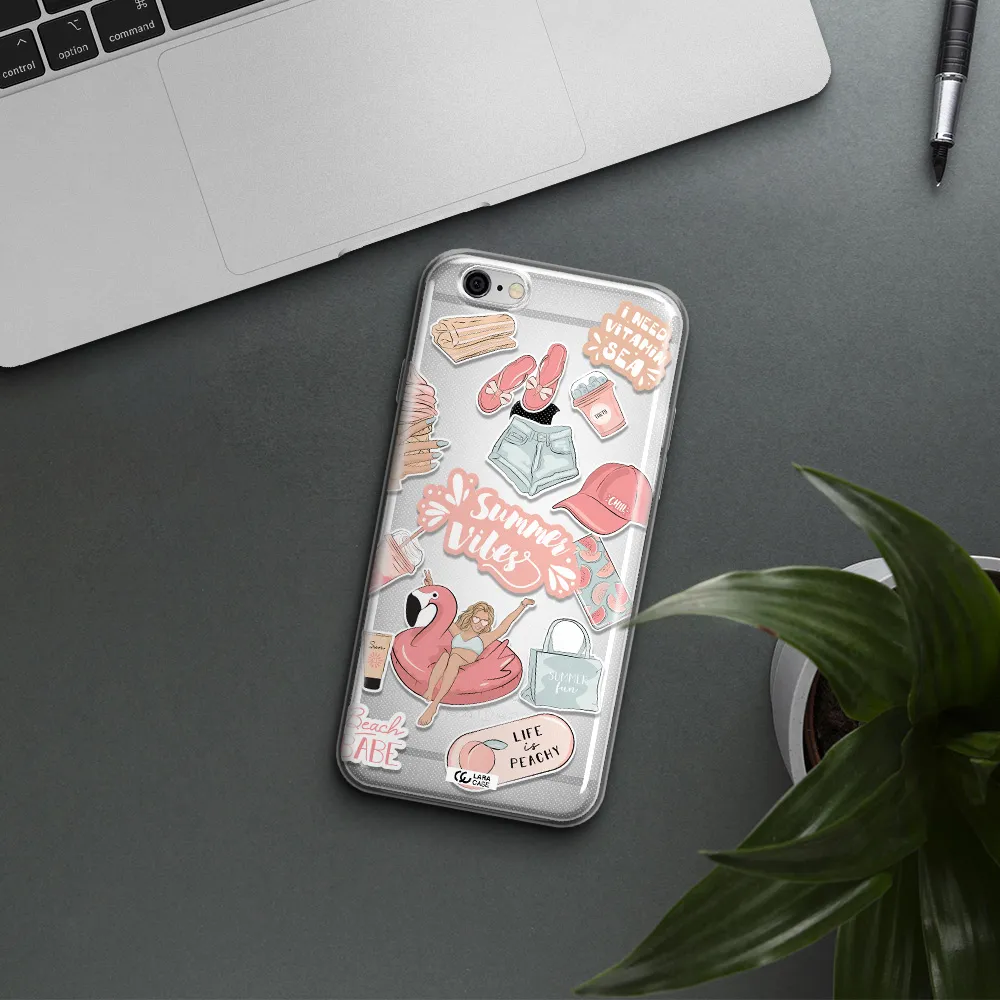 Summer Vibes Sticker Apple iPhone 6 plus Clear TPU Case