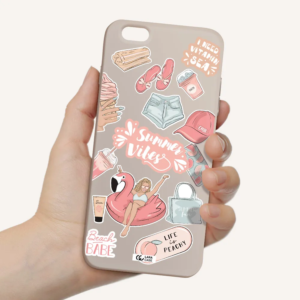 Summer Vibes Sticker Apple iPhone 6 plus Silicone Stone Case
