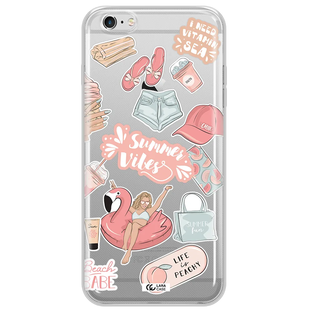 Summer Vibes Sticker Apple iPhone 6 s plus Clear TPU Case
