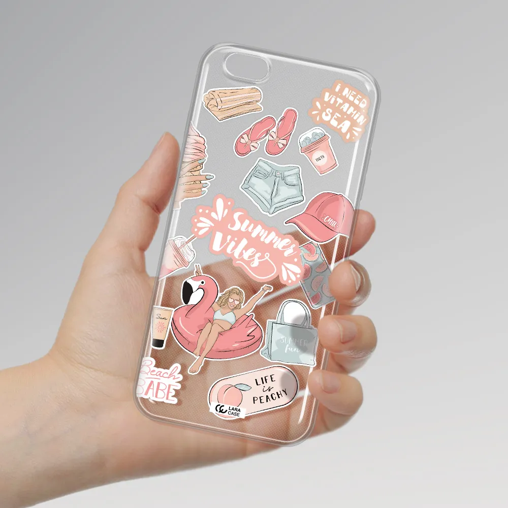 Summer Vibes Sticker Apple iPhone 6 s plus Clear TPU Case