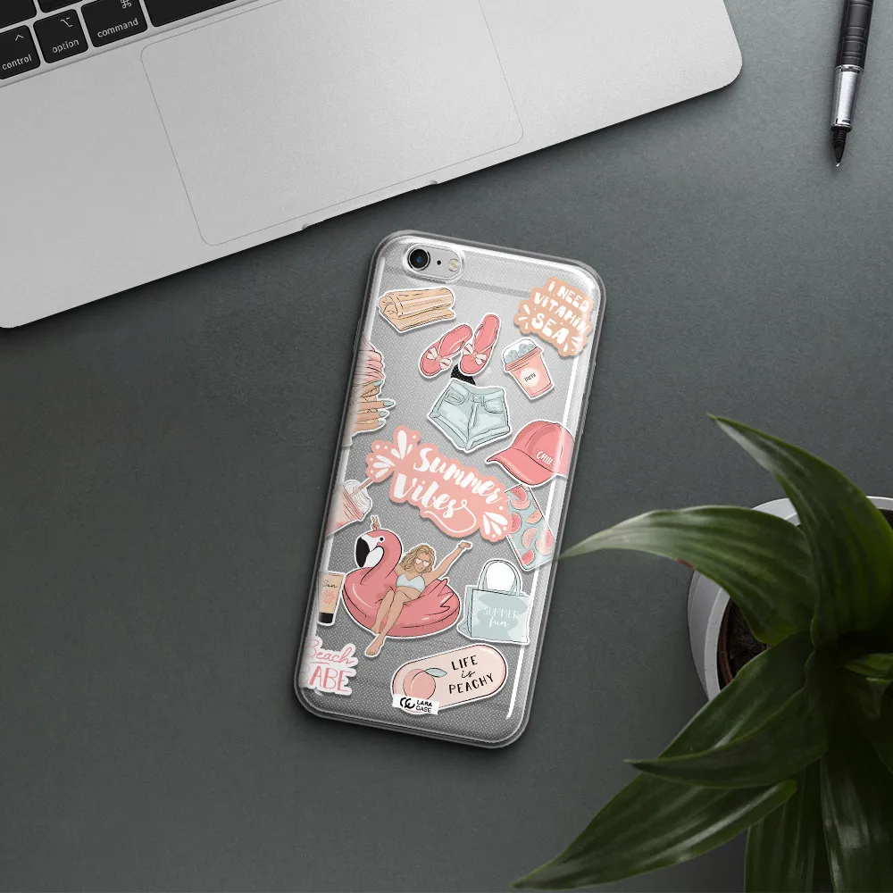 Summer Vibes Sticker Apple iPhone 6 s plus Clear TPU Case