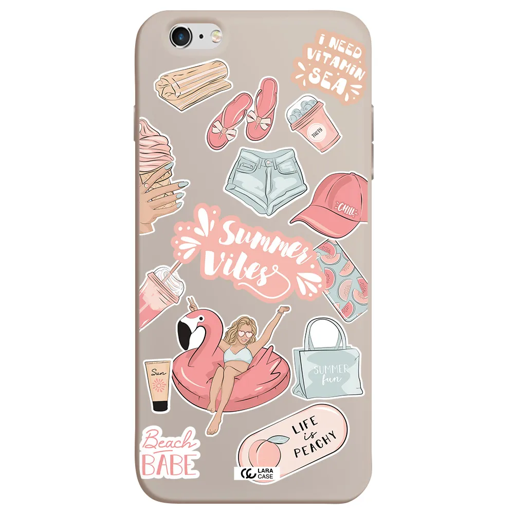 Summer Vibes Sticker Apple iPhone 6 s plus Silicone Stone Case