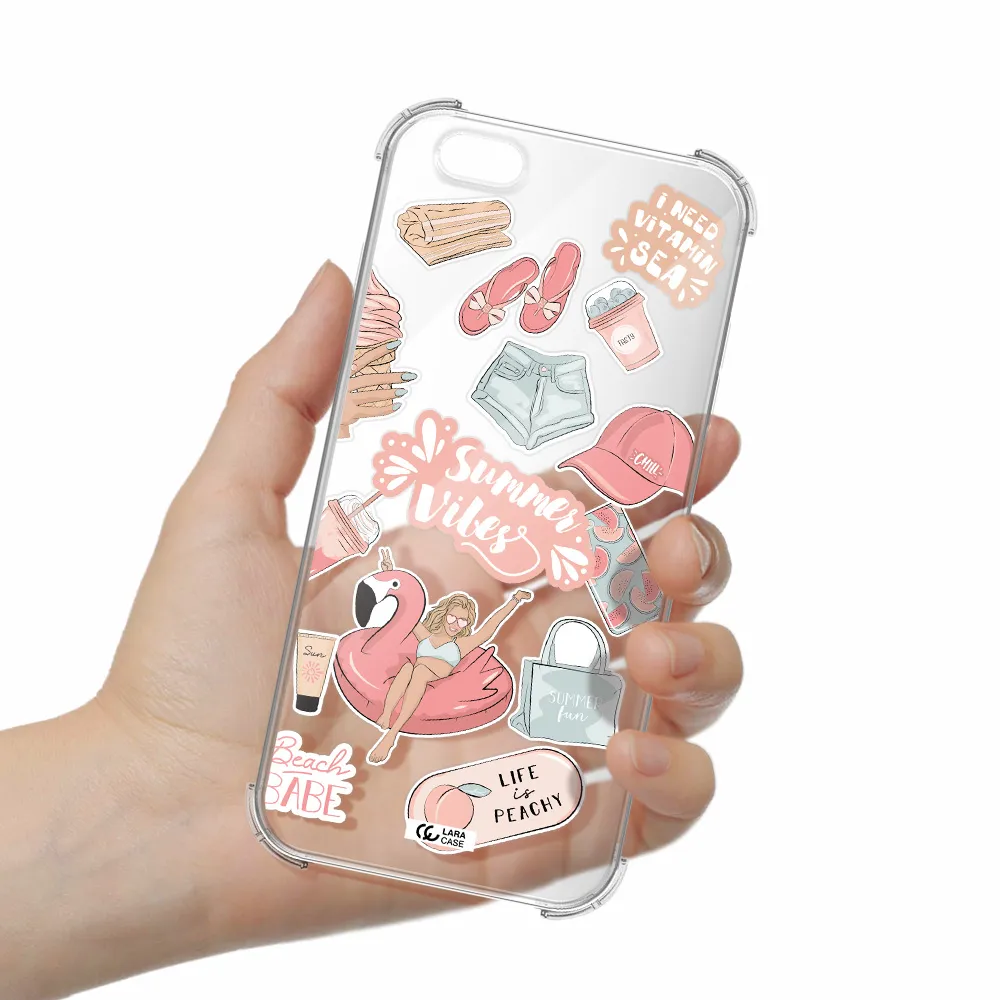 Summer Vibes Sticker Apple iPhone 6S Clear PC Case