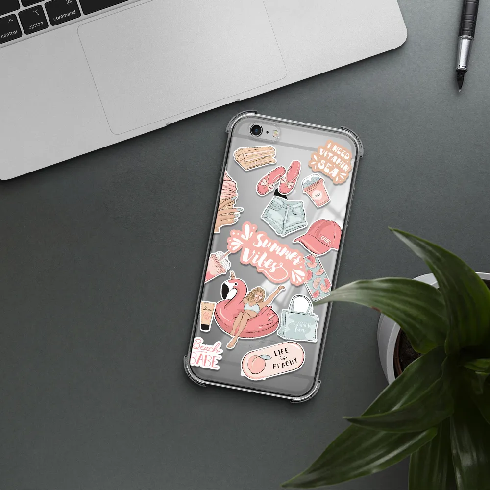 Summer Vibes Sticker Apple iPhone 6S Clear PC Case