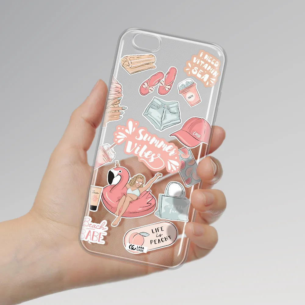 Summer Vibes Sticker Apple iPhone 6S Clear TPU Case