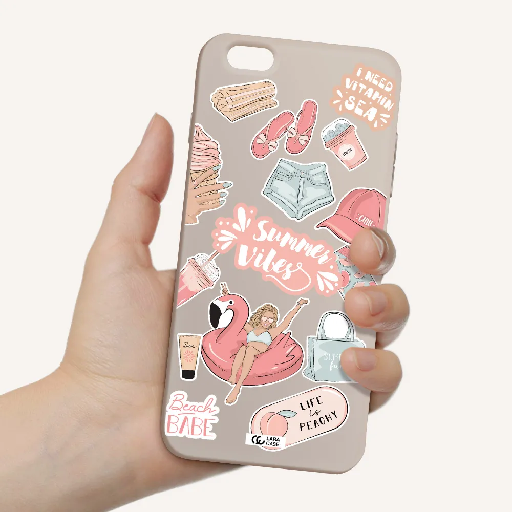 Summer Vibes Sticker Apple iPhone 6S Silicone Stone Case