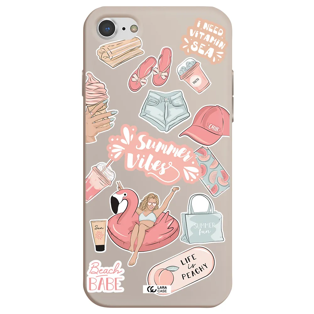 Summer Vibes Sticker Apple iPhone 7 Silicone Stone Case