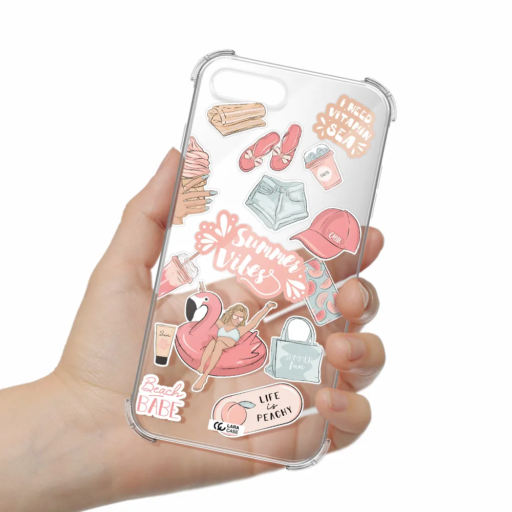 Summer Vibes Sticker Apple iPhone 8 plus Clear PC Case