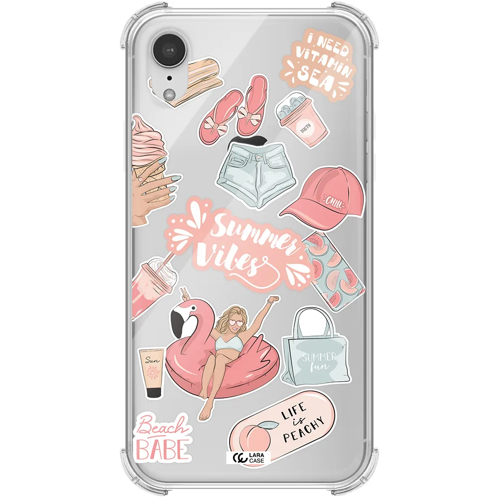 Summer Vibes Sticker Apple iPhone XR Clear PC Case