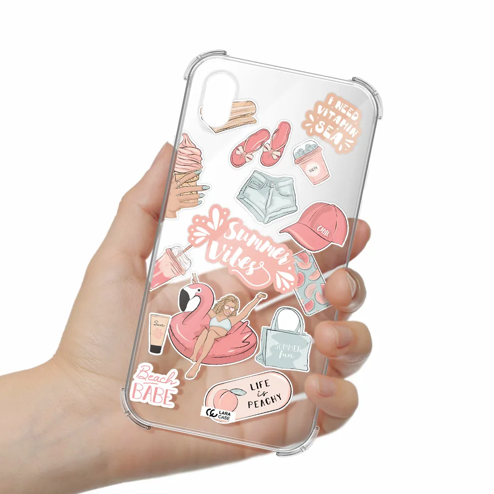 Summer Vibes Sticker Apple iPhone XR Clear PC Case