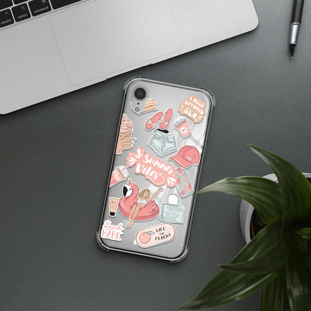 Summer Vibes Sticker Apple iPhone XR Clear PC Case
