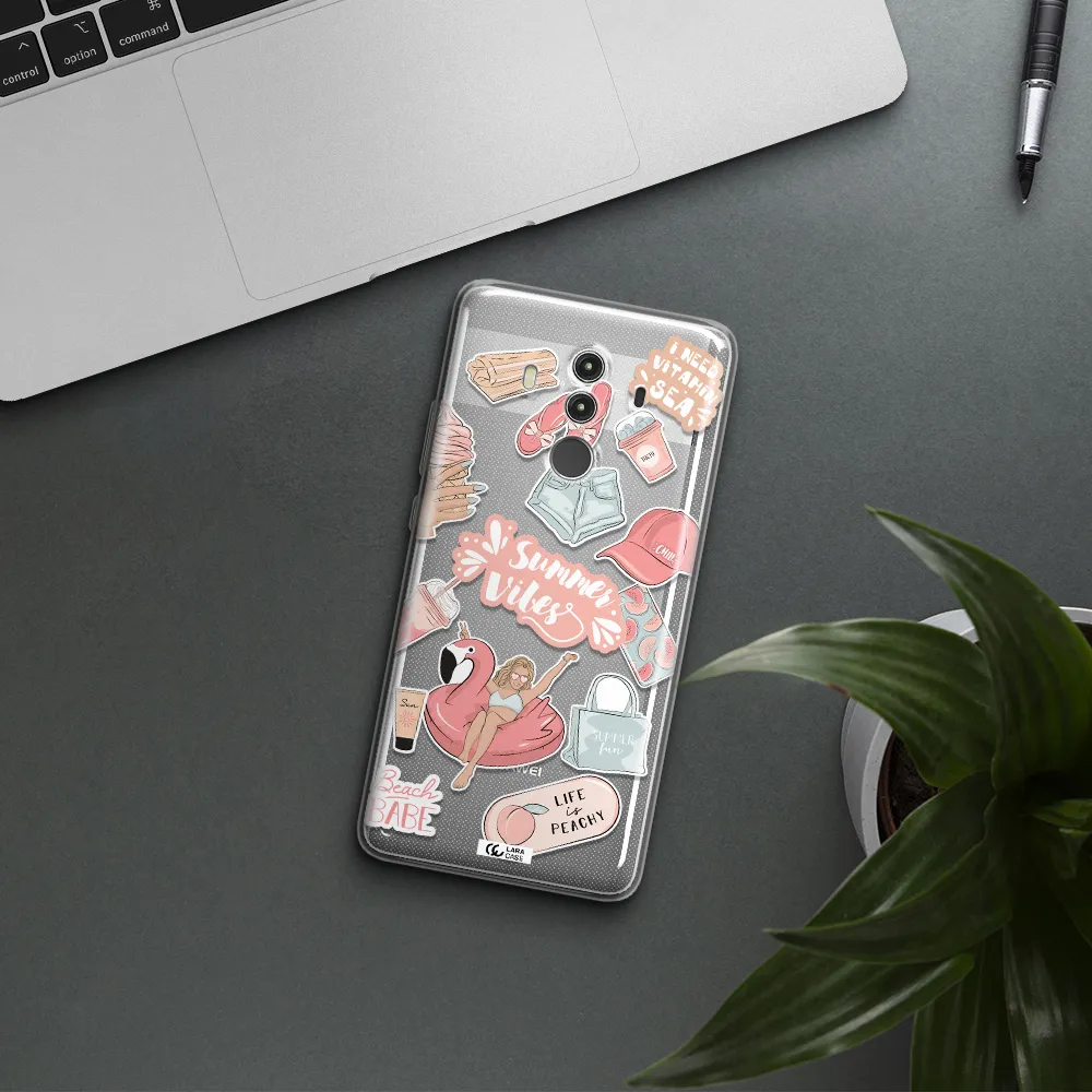 Summer Vibes Sticker Huawei Mate 10 Clear TPU Case