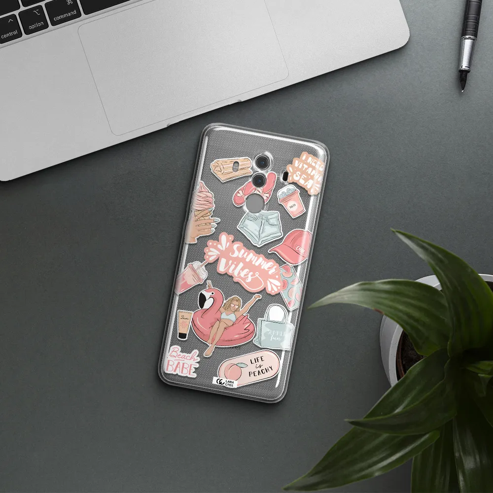 Summer Vibes Sticker Huawei Mate 10 Pro Clear TPU Case