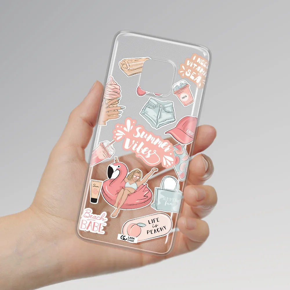 Summer Vibes Sticker Huawei Mate 20 Pro Clear TPU Case