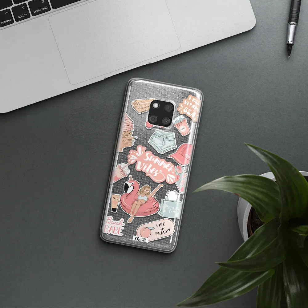Summer Vibes Sticker Huawei Mate 20 Pro Clear TPU Case