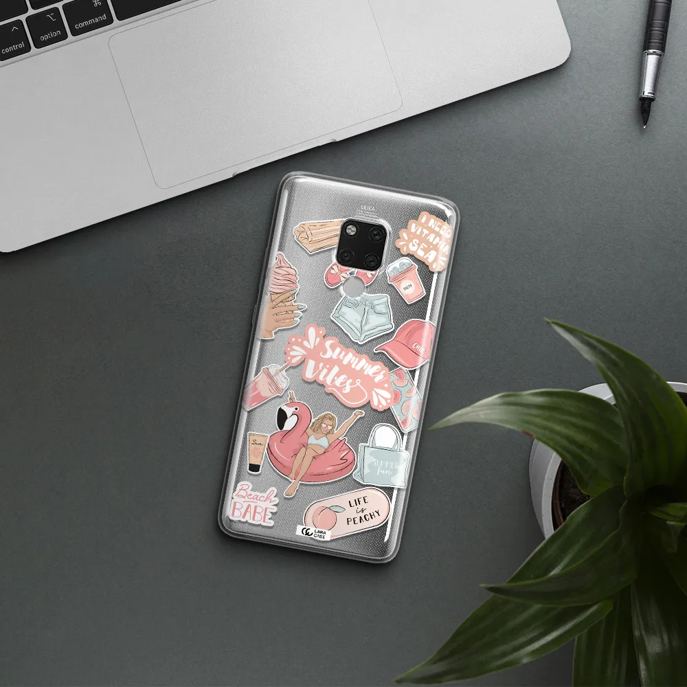 Summer Vibes Sticker Huawei Mate 20X Clear TPU Case