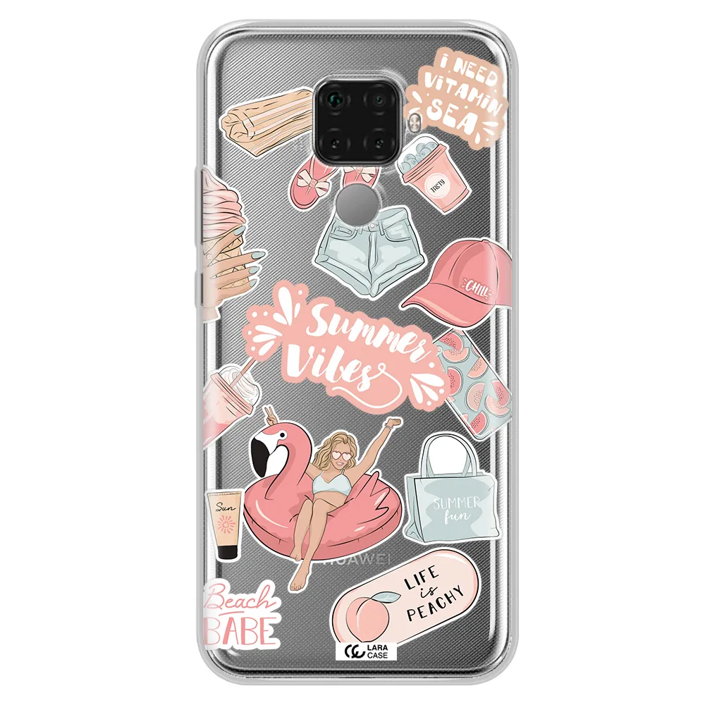 Summer Vibes Sticker Huawei Mate 30 Lite Clear TPU Case