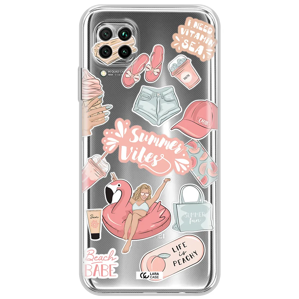 Summer Vibes Sticker Huawei Nova 7I Clear Tpu Case
