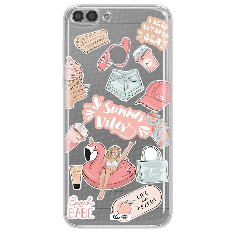Summer Vibes Sticker Huawei P Smart 2017 Clear TPU Case