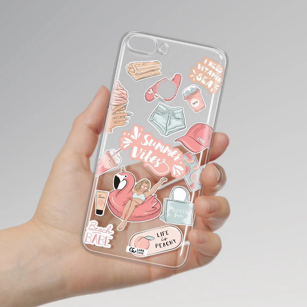 Summer Vibes Sticker Huawei P Smart 2017 Clear TPU Case