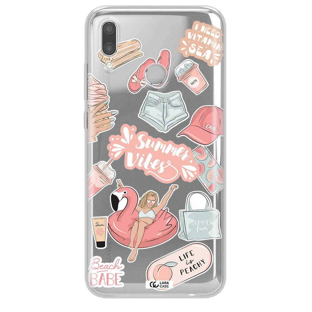 Summer Vibes Sticker Huawei P Smart 2019 Clear TPU Case