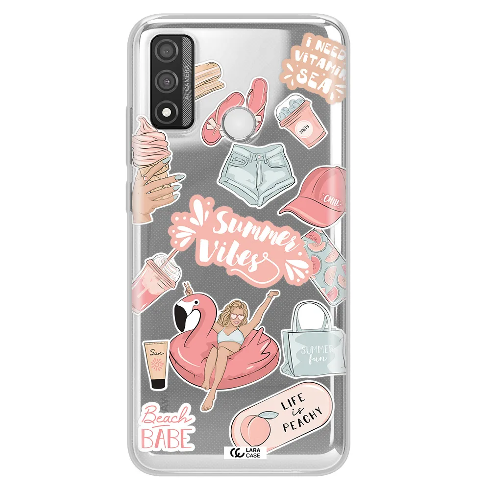 Summer Vibes Sticker Huawei P Smart 2020 Clear TPU Case