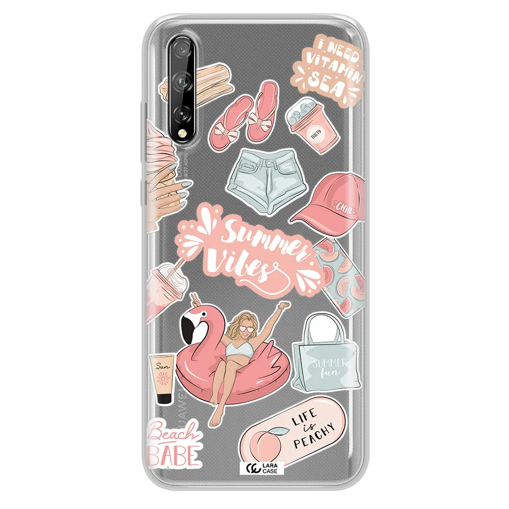 Summer Vibes Sticker Huawei P Smart S Clear TPU Case