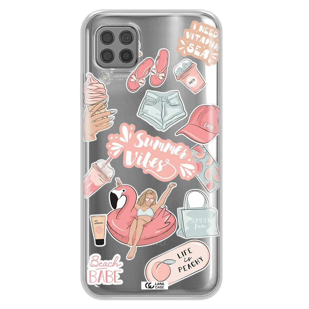 Summer Vibes Sticker Huawei P40 Lite Clear TPU Case