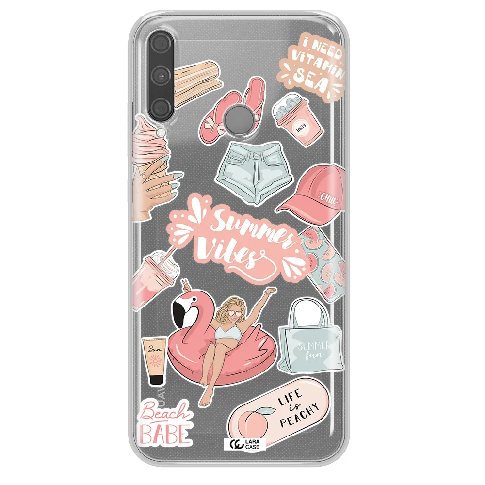 Summer Vibes Sticker Huawei P40 Lite E Clear TPU Case