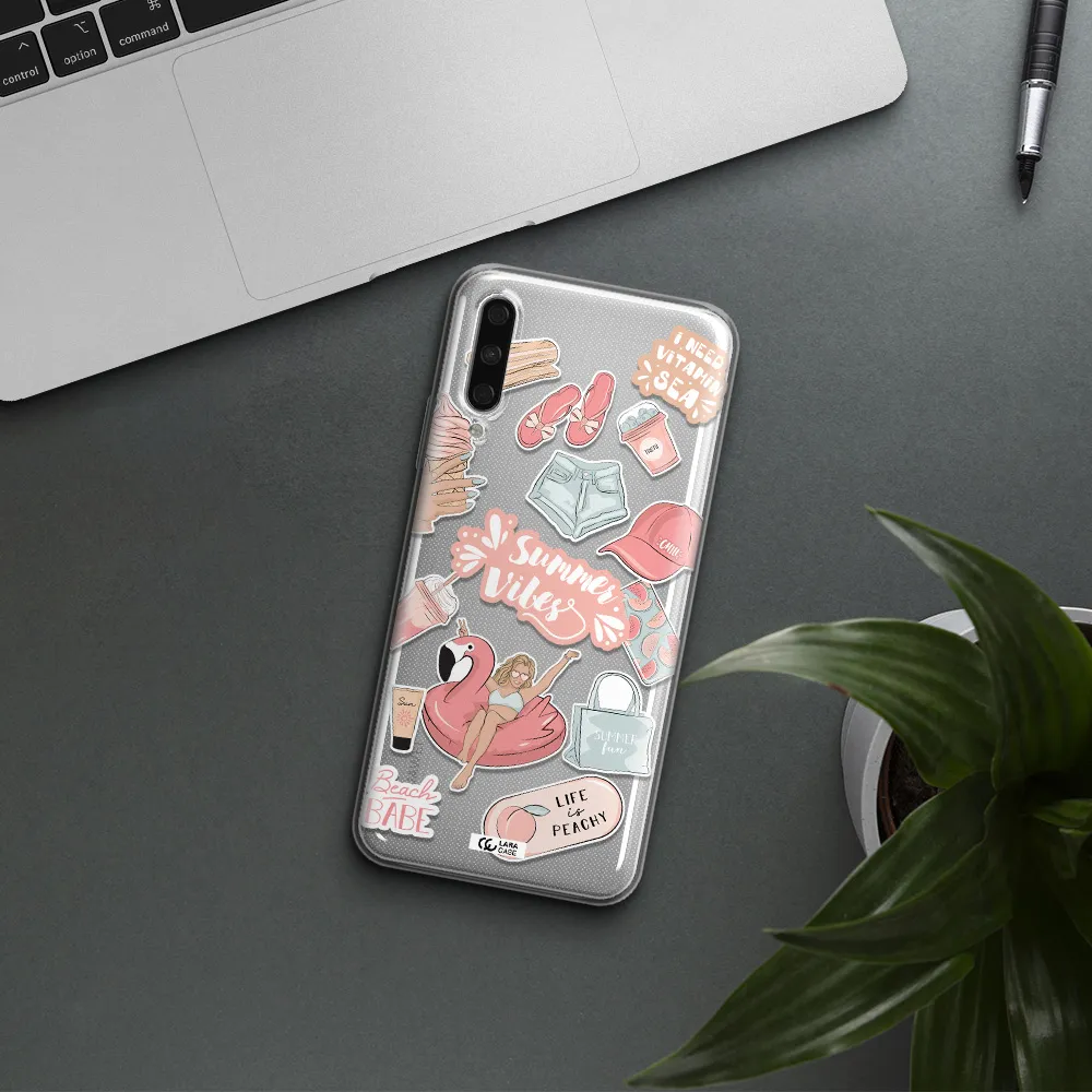 Summer Vibes Sticker Huawei Y9S Clear Tpu Case