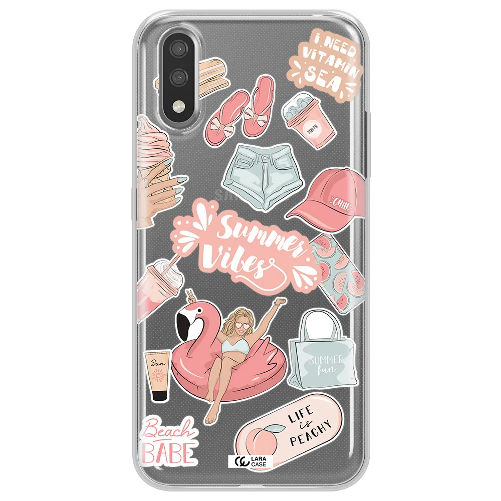 Summer Vibes Sticker Samsung A01 Clear TPU Case
