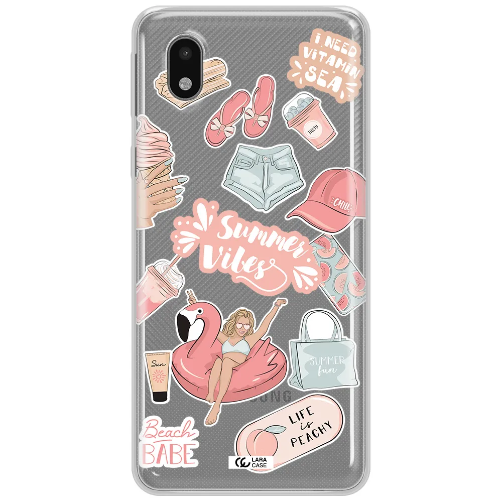 Summer Vibes Sticker Samsung A01 Core Clear Tpu Case