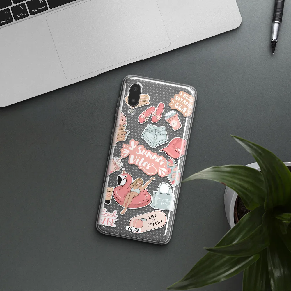 Summer Vibes Sticker Samsung A02 Clear TPU Case