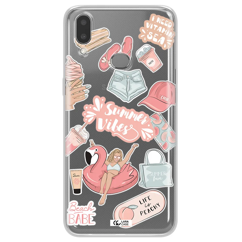 Summer Vibes Sticker Samsung A10S Clear TPU Case