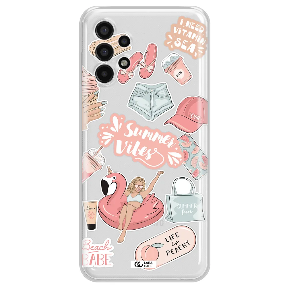 Summer Vibes Sticker Samsung A13 4g Clear TPU Case