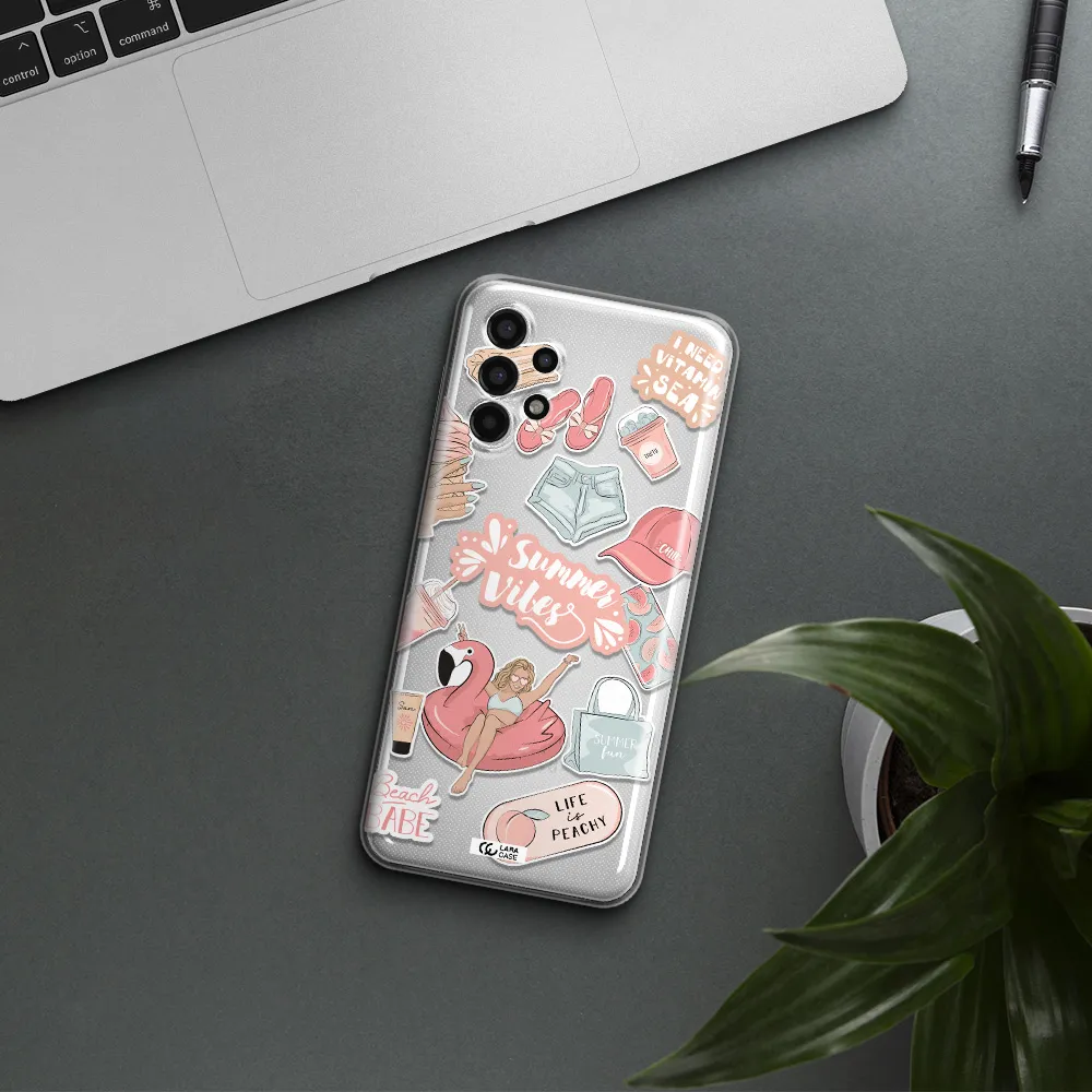 Summer Vibes Sticker Samsung A13 4g Clear TPU Case